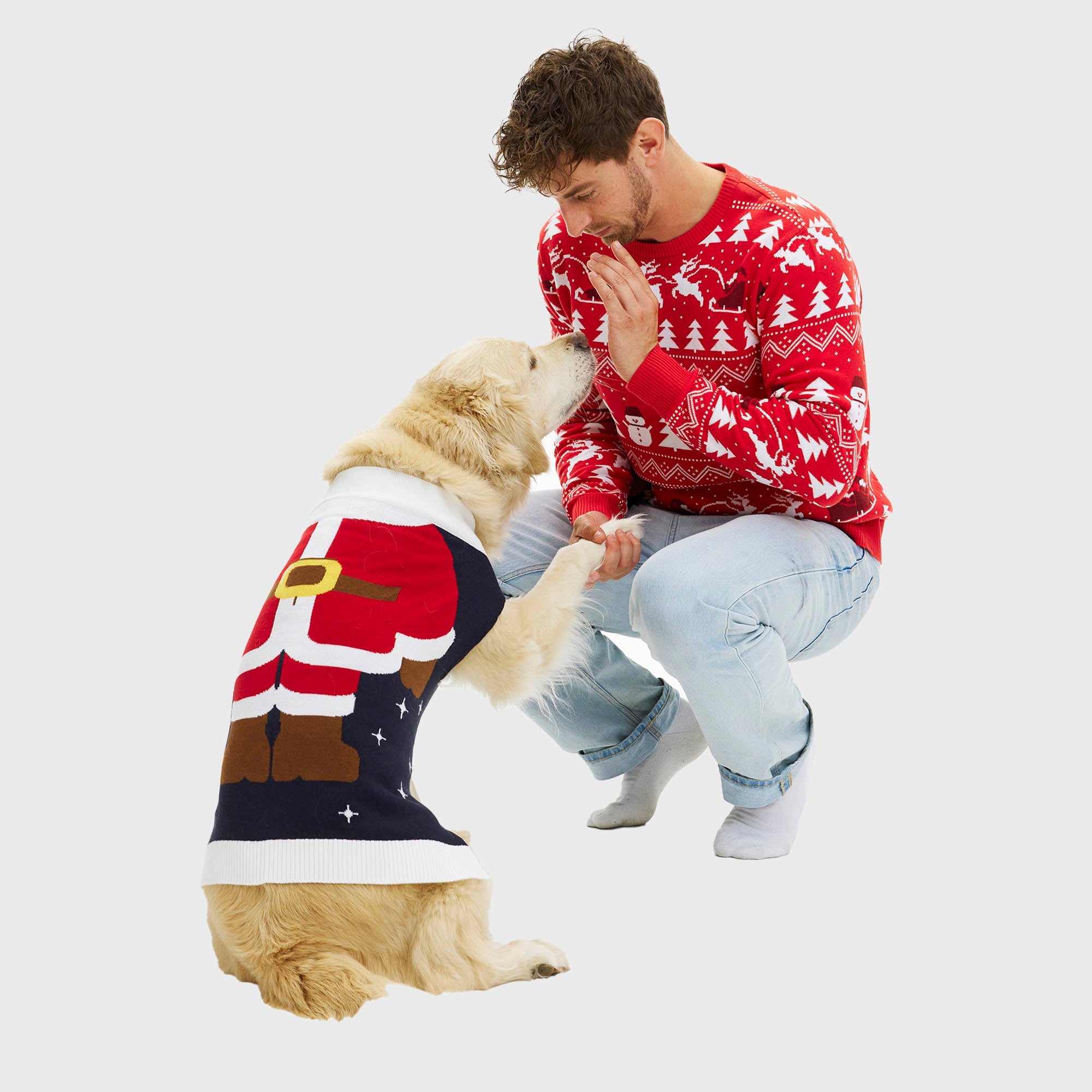 Santas little helt Hund jultröja